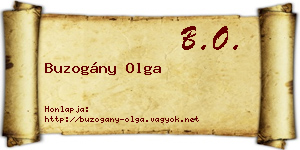 Buzogány Olga névjegykártya