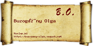 Buzogány Olga névjegykártya