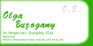 olga buzogany business card