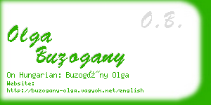 olga buzogany business card